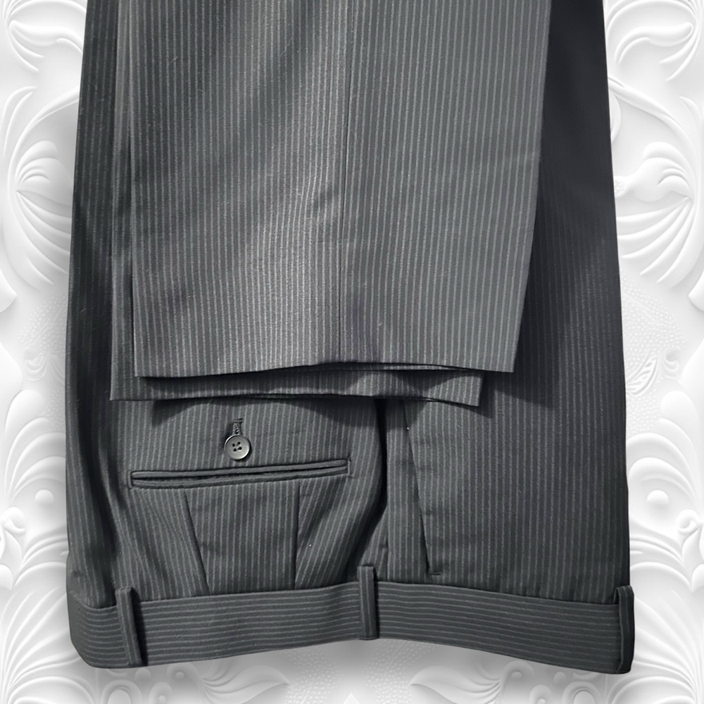 Perry Ellis Portfolio Suit Jacket Pants Slacks Pinstripes 40R - Picture 6 of 15